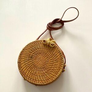 Bali Style Rattan Circular Purse